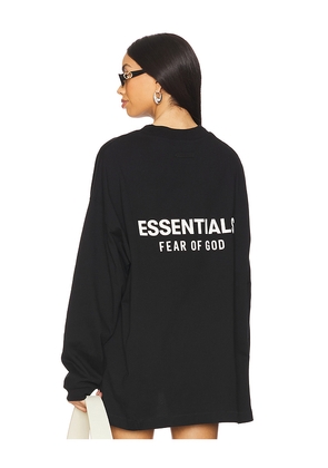 Fear of God ESSENTIALS Jersey Long Sleeve T-Shirt in Black. Size L. Also in XL/1X.