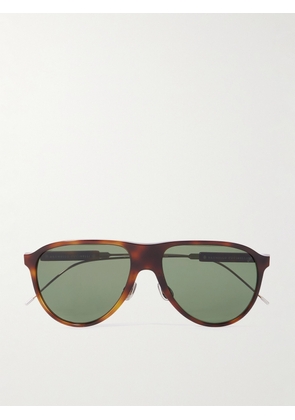 Brunello Cucinelli - Aviator-style Tortoiseshell Acetate And Gold-tone Sunglasses - One size