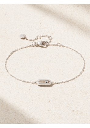 Messika - Move Uno 18-karat White Gold Diamond Bracelet - Silver - One size