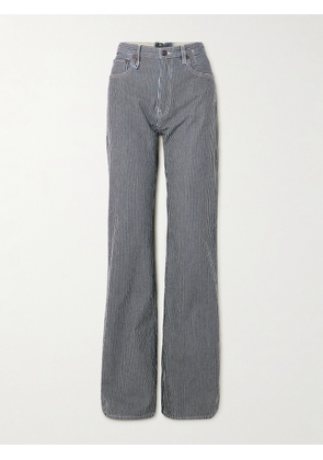 R13 - Jane Striped High-rise Wide-leg Jeans - Blue - 24,25,26,27,28,29,30