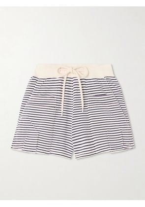 R13 - Striped Cotton-jersey Shorts - Blue - x small,small,medium,large