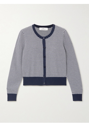 Arch4 - Bea Striped Organic Cashmere Cardigan - Blue - x small,small,medium,large,x large