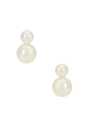 Jennifer Behr Iris Earrings in Ivory.