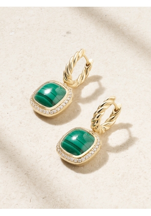 David Yurman - Albion® 18-karat Gold, Malachite And Diamond Earrings - Green - One size