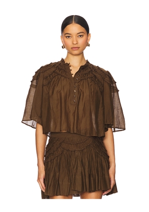Isabel Marant Etoile Carmen Top in Chocolate. Size 36/4. Also in 38/6, 42/10, 44/12.