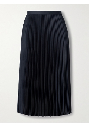 Theory - Plissé-satin Midi Skirt - Blue - US0,US2,US4,US6,US8,US10,US12,US14