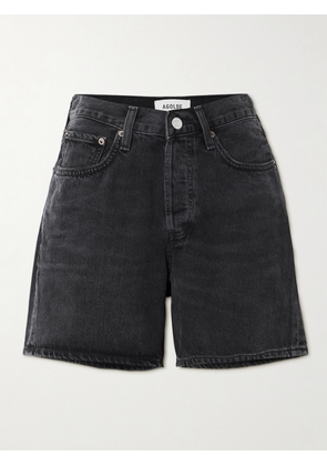 AGOLDE - V-waist Denim Shorts - Black - 23,24,25,26,27,28,29,30,31,32