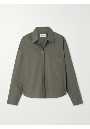 AGOLDE - Naya Cotton-poplin Shirt - Green - x small,small,medium,large,x large