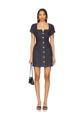 Generation Love Brunella Sheen Denim Dress in Navy. Size L. Also in M, S.