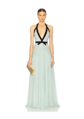 Helsa The Siren Dress in Silk Chiffon in Mint. Size L. Also in XL.