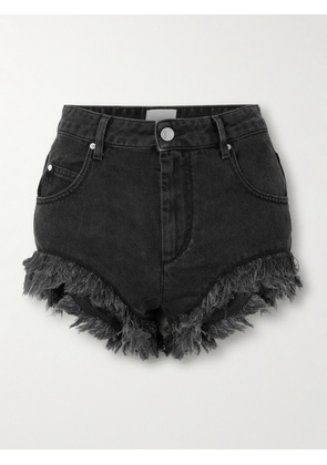 Isabel Marant - Eneidao Fringed Denim Shorts - Black - FR 34,FR 36,FR 38,FR 40,FR 42