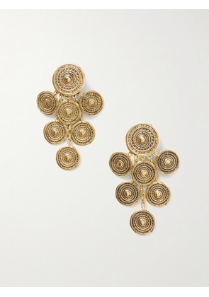 SAINT LAURENT - Byzance Gold-tone Clip Earrings - One size