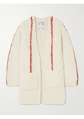 ESCVDO - Cocoon Merino Wool Cardigan - Ivory - x small,small,medium,large