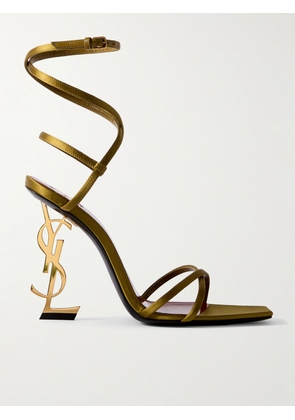 SAINT LAURENT - Opyum Satin Sandals - Gold - EU 35,EU 37,EU 38,EU 39,EU 40,EU 41