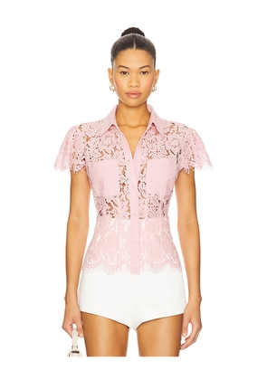 Generation Love Francesca Lace Shirt in Pink. Size S. Also in XXL, XXS.