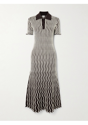 Bottega Veneta - Striped Ribbed Wool Midi Dress - Multi - XS,S,M,L,XL
