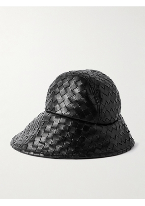 Bottega Veneta - Intrecciato Leather Bucket Hat - Black - S,M
