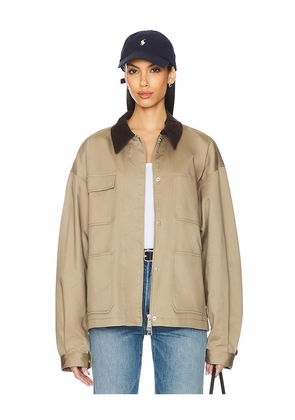 GRLFRND Chore Coat in Brown. Size L. Also in XL.