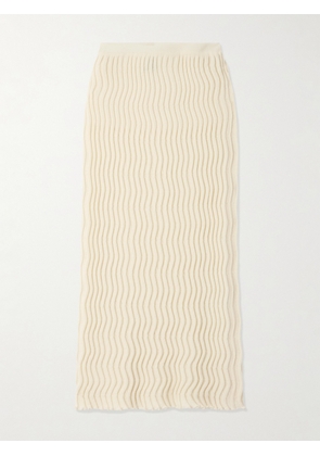 Bottega Veneta - Ribbed Wool Maxi Skirt - Cream - XS,S,M,L