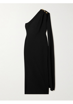 Bottega Veneta - Cape-effect Embellished One-shoulder Crepe Midi Dress - Black - IT36,IT38,IT40