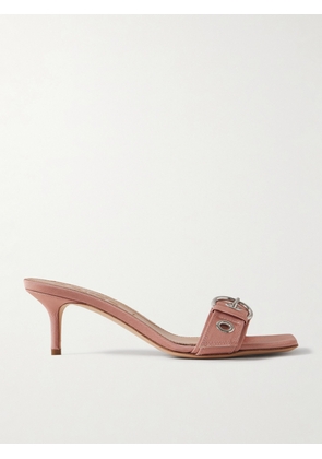 Aeyde - Ilvy Buckle-embellished Faille Mules - Pink - IT35,IT35.5,IT36,IT36.5,IT37,IT37.5,IT38,IT38.5,IT39,IT39.5,IT40,IT40.5,IT41,IT41.5,IT42