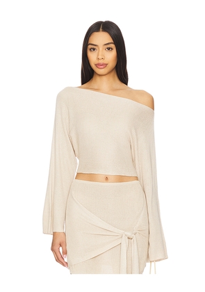 Flook The Label Callie Top in Beige. Size M. Also in S, XS.
