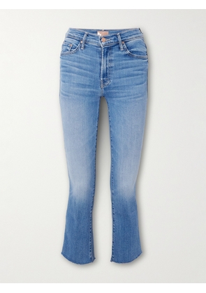 Mother - The Insider Crop Step Fray High-rise Bootcut Jeans - Blue - 24,25,26,27,28,29,30,31,32