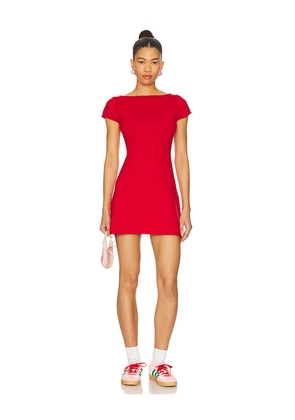 Frankies Bikinis Slumber Knit Mini Dress in Red. Size M. Also in S, XS, XL.