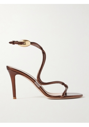 Gianvito Rossi - Jungle Mamba 85 Metallic Leather Sandals - Brown - IT36,IT36.5,IT37,IT37.5,IT38,IT38.5,IT39,IT39.5,IT40,IT40.5,IT41,IT41.5,IT42