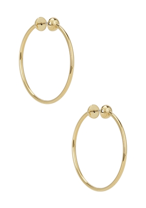 Jenny Bird Icon Small Hoops in Metallic Gold.