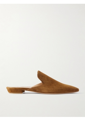 Gianvito Rossi - Raja Suede Slippers - Brown - IT36,IT36.5,IT37,IT37.5,IT38,IT38.5,IT39,IT39.5,IT40,IT40.5,IT41,IT41.5,IT42