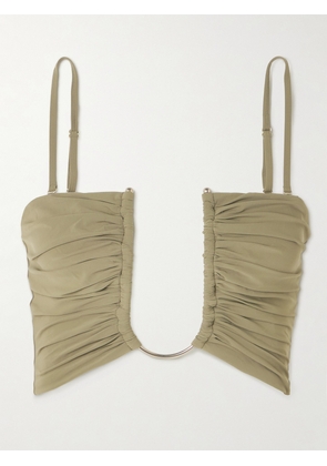 Christopher Esber - Cutout Embellished Bikini Top - Green - UK 6,UK 8,UK 10,UK 12,UK 14