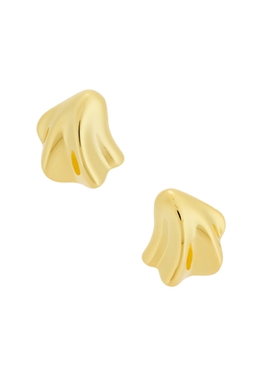 Jenny Bird Zoe Earrings in Metallic Gold.