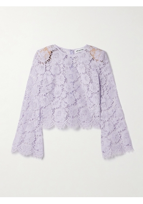 Self-Portrait - Corded Lace Top - Purple - UK 4,UK 6,UK 8,UK 10,UK 12,UK 14,UK 16