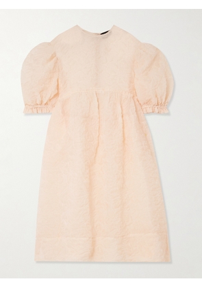 Simone Rocha - Oversized Ruffled Crinkled Organza Midi Dress - Orange - UK 4,UK 6,UK 8,UK 10,UK 12,UK 14