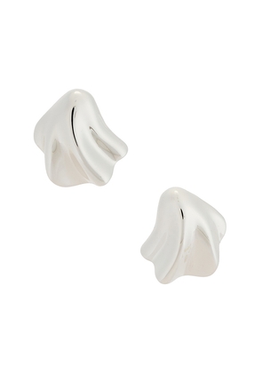 Jenny Bird Zoe Earrings in Metallic Silver.