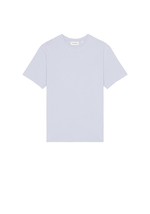 FRAME Logo Tee in Baby Blue. Size L. Also in S, XL.