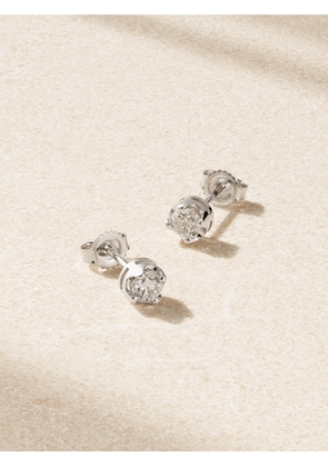 Jennifer Meyer - Small Illusion 18-karat White Gold Diamond Earrings - Silver - One size