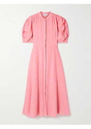 Gabriela Hearst - Arabella Pintucked Linen Maxi Dress - Pink - IT36,IT38,IT40,IT42,IT44,IT46,IT48