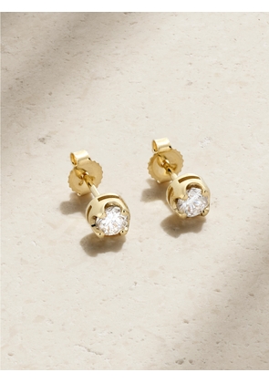 Jennifer Meyer - Small Illusion 18-karat Gold Diamond Earrings - One size