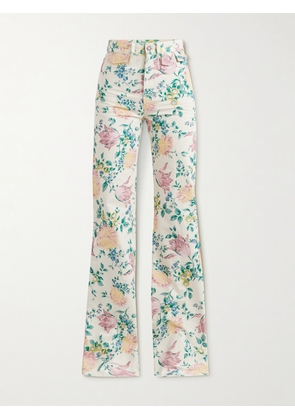 Chloé - Floral-print High-rise Straight-leg Jeans - Green - FR 34,FR 36,FR 38,FR 40,FR 42,FR 44,FR 46