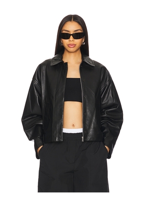 SIMKHAI Everli Cropped Jacket in Black. Size M. Also in S.
