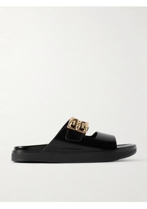 Givenchy - Dad Glossed-leather Sandals - Black - IT36,IT37,IT38,IT39,IT40,IT41
