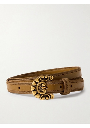Etro - Cord-trimmed Leather Belt - Brown - 65,70,75,80,85,90,95