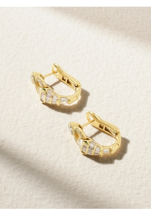 SHAY - Serpentine 18-karat Gold, Diamond And Garnet Earrings - One size