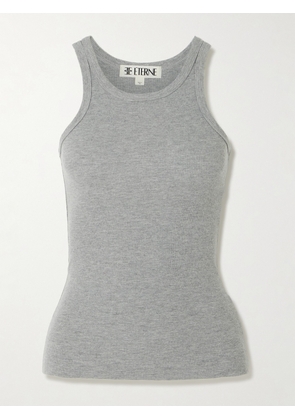 ÉTERNE - Ribbed Stretch-jersey Tank - Gray - x small,small,medium,large,x large