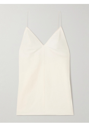 KHAITE - Talsie Silk And Cotton-blend Organza Tank - Ivory - x small,small,medium,large,x large