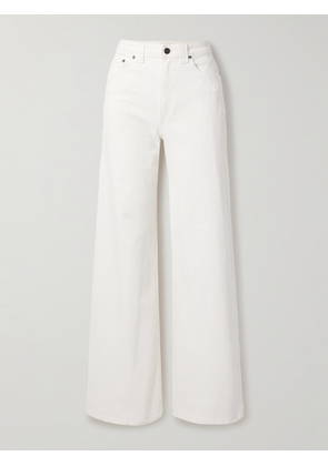 KHAITE - Dane High-rise Wide-leg Jeans - White - 23,24,25,26,27,28,29,30,31,32