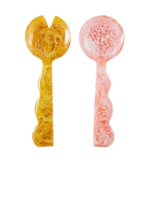 Jonathan Adler Mustique Ripple Serving Set in Pink.