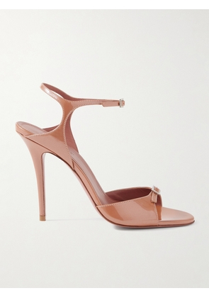 Amina Muaddi - Adut Crystal-embellished Buckled Patent-leather Sandals - Metallic - IT36,IT36.5,IT37,IT37.5,IT38,IT38.5,IT39,IT39.5,IT40,IT40.5,IT41,IT41.5,IT42